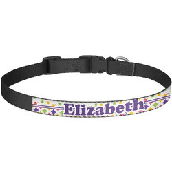 Girl's Space & Geometric Print Dog Collar - Large (Personalized)