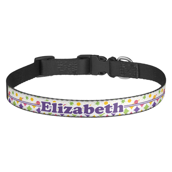 Custom Girl's Space & Geometric Print Dog Collar (Personalized)