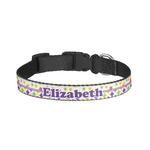 Girl's Space & Geometric Print Dog Collar - Small (Personalized)