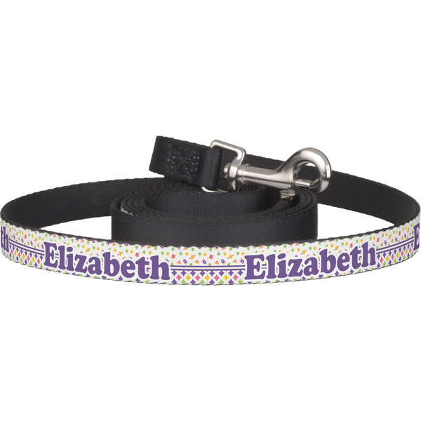 Custom Girl's Space & Geometric Print Dog Leash (Personalized)