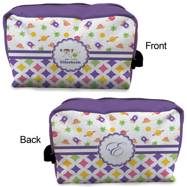 Girl's Space & Geometric Print Dopp Kit - Approval