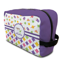 Girl's Space & Geometric Print Toiletry Bag / Dopp Kit (Personalized)