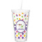 Girl's Space & Geometric Print Double Wall Tumbler with Straw (Personalized)