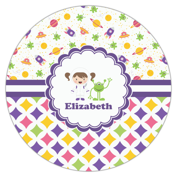 Girl's Space & Geometric Print Drink Topper - Large - Single