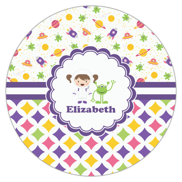 Girl's Space & Geometric Print Drink Topper - Medium - Single