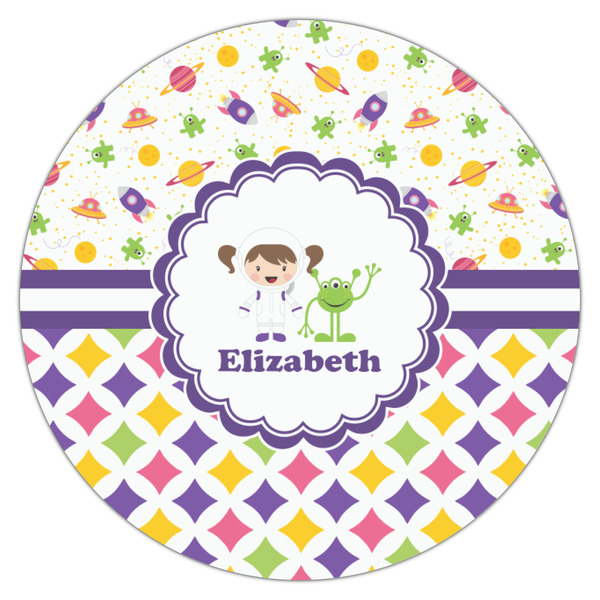 Girl's Space & Geometric Print Drink Topper - Small - Single