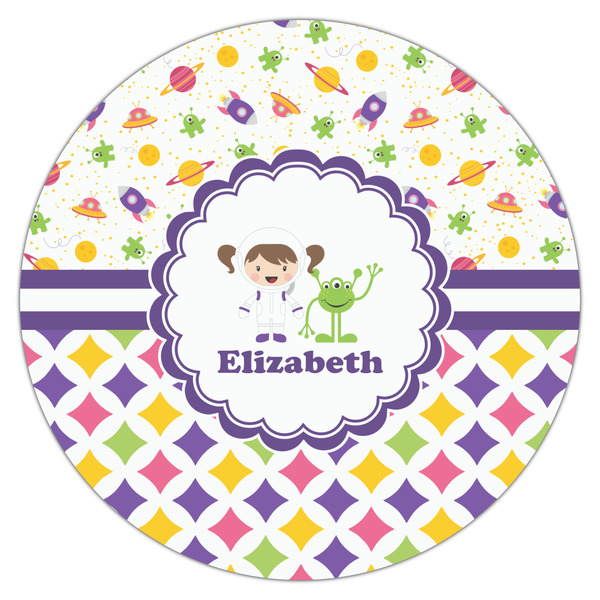 Girl's Space & Geometric Print Drink Topper - XLarge - Single