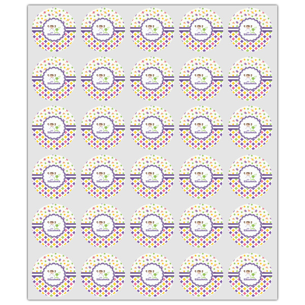 Girl's Space & Geometric Print Drink Topper - XSmall - Set of 30