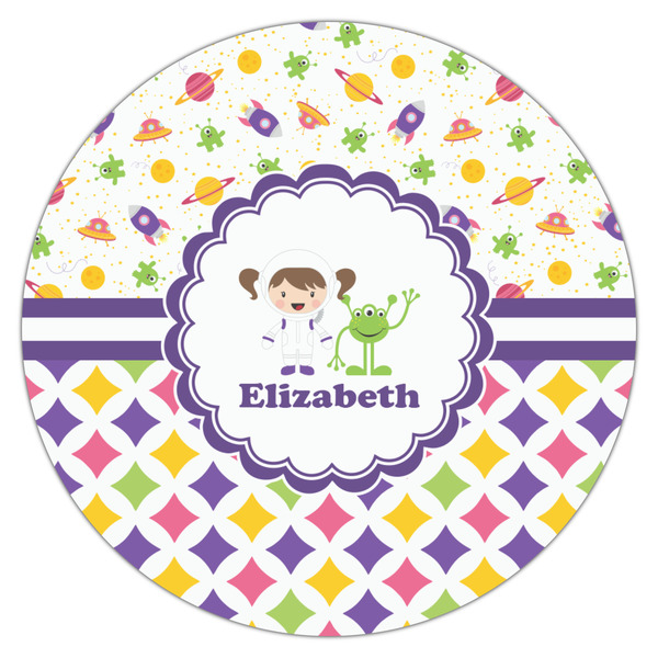 Girl's Space & Geometric Print Drink Topper - XSmall - Single