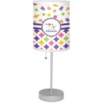 Girl's Space & Geometric Print 7" Drum Lamp with Shade (Personalized)