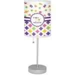 Girl's Space & Geometric Print Lamp with Drum Shade (Personalized)