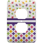 Girl's Space & Geometric Print Electric Outlet Plate
