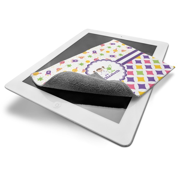 Girl's Space & Geometric Print Electronic Screen Wipe - iPad