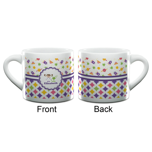 Girl's Space & Geometric Print Espresso Cup - 6oz (Double Shot) (APPROVAL)