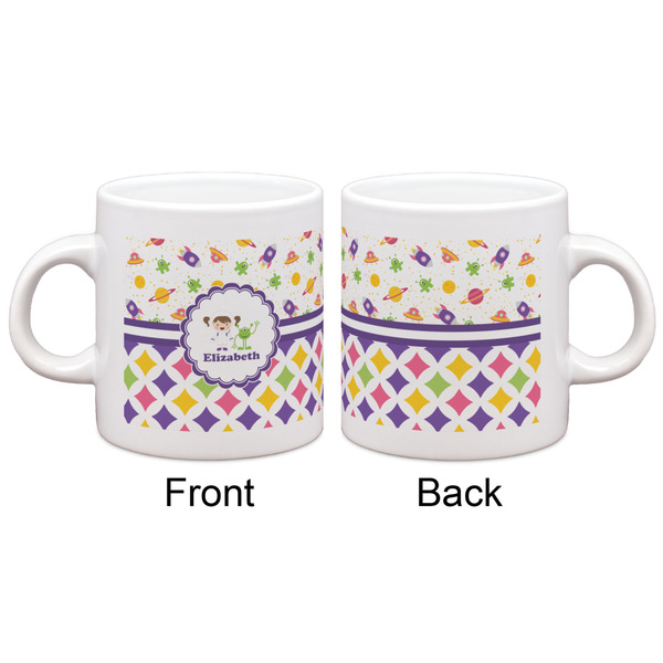 Girl's Space & Geometric Print Espresso Cup - Apvl