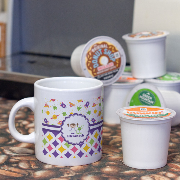 Girl's Space & Geometric Print Espresso Cup - Single Lifestyle