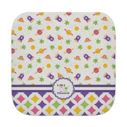 Girl's Space & Geometric Print Face Towel (Personalized)