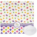 Girl's Space & Geometric Print Washcloth (Personalized)