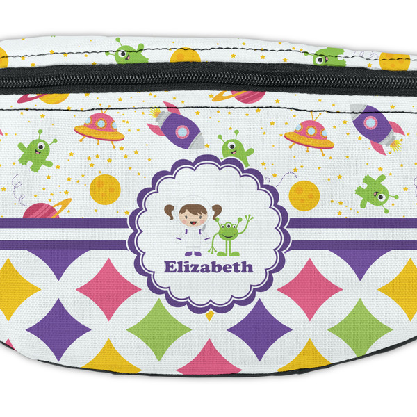 Girl's Space & Geometric Print Fanny Pack - Closeup