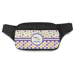 Girl's Space & Geometric Print Fanny Pack - Modern Style (Personalized)