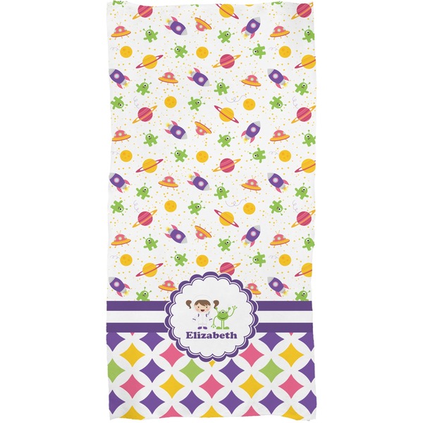 Girl's Space & Geometric Print Full Sized Bath Towel - Apvl