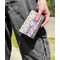 Girl's Space & Geometric Print Genuine Leather Womens Wallet - In Context