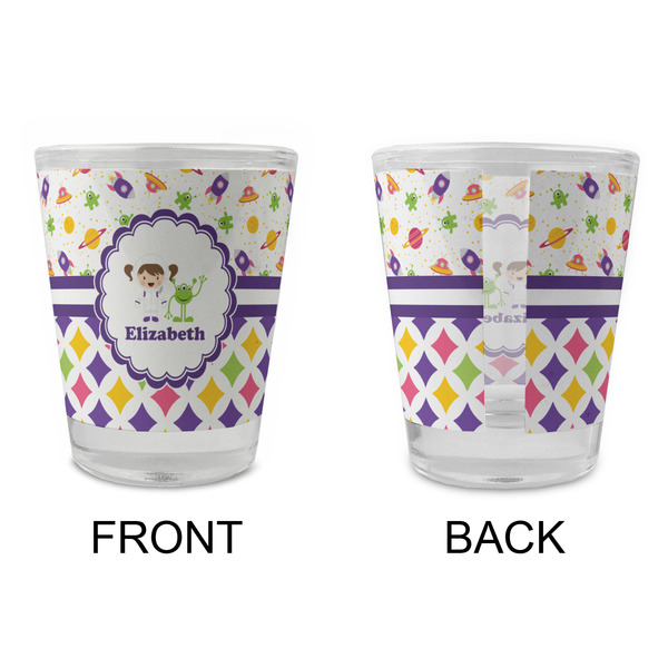 Girl's Space & Geometric Print Glass Shot Glass - Standard - APPROVAL