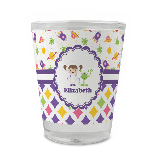 Girl's Space & Geometric Print Glass Shot Glass - Standard - FRONT