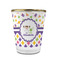 Girl's Space & Geometric Print Glass Shot Glass - 1.5 oz - with Gold Rim - Single (Personalized)