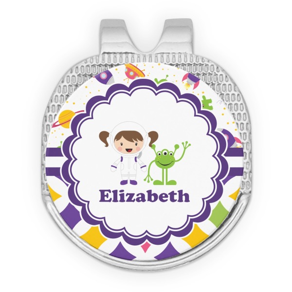 Girl's Space & Geometric Print Golf Ball Hat Marker Hat Clip