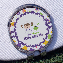 Girl's Space & Geometric Print Golf Ball Marker - Hat Clip