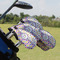 Girl's Space & Geometric Print Golf Club Cover - Set of 9 - On Clubs