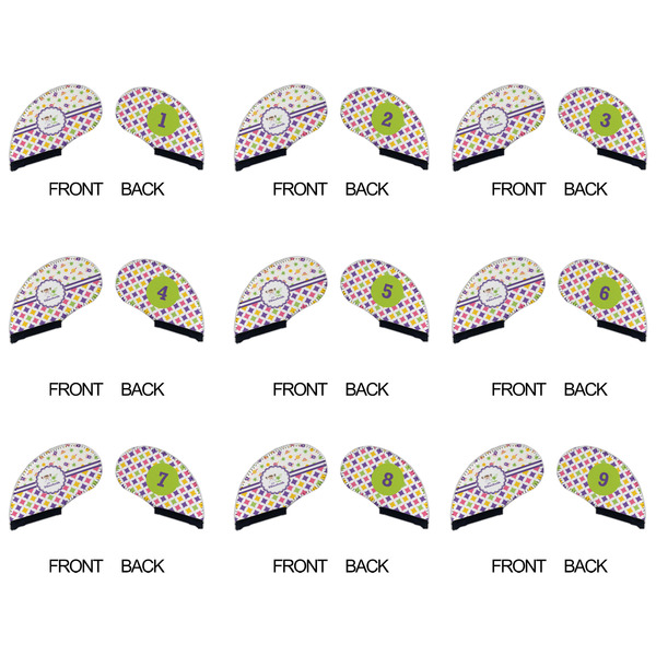 Girl's Space & Geometric Print Golf Club Covers - APPROVAL (set of 9)