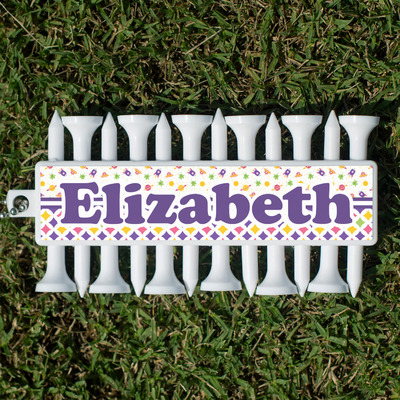 Custom Girl's Space & Geometric Print Golf Tees & Ball Markers Set (Personalized)