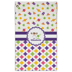 Girl's Space & Geometric Print Golf Towel - Poly-Cotton Blend w/ Name or Text