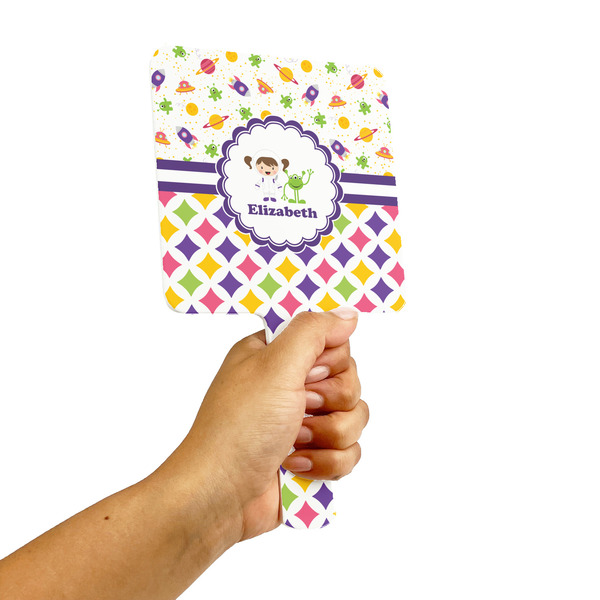 Girl's Space & Geometric Print Hand Mirrors - Alt View