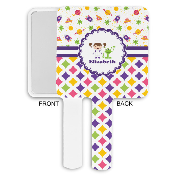 Girl's Space & Geometric Print Hand Mirrors - Approval