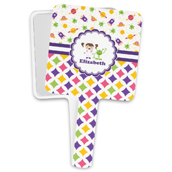 Girl's Space & Geometric Print Hand Mirror (Personalized)