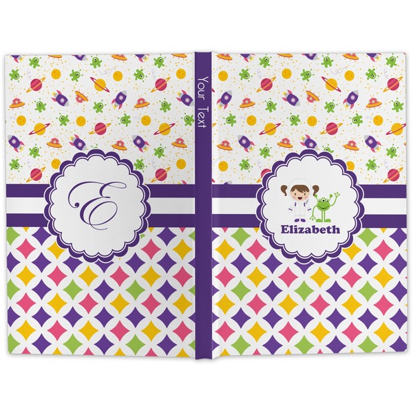 Girl's Space & Geometric Print Hard Cover Journal - Apvl