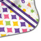Girl's Space & Geometric Print Hooded Baby Towel- Detail Corner