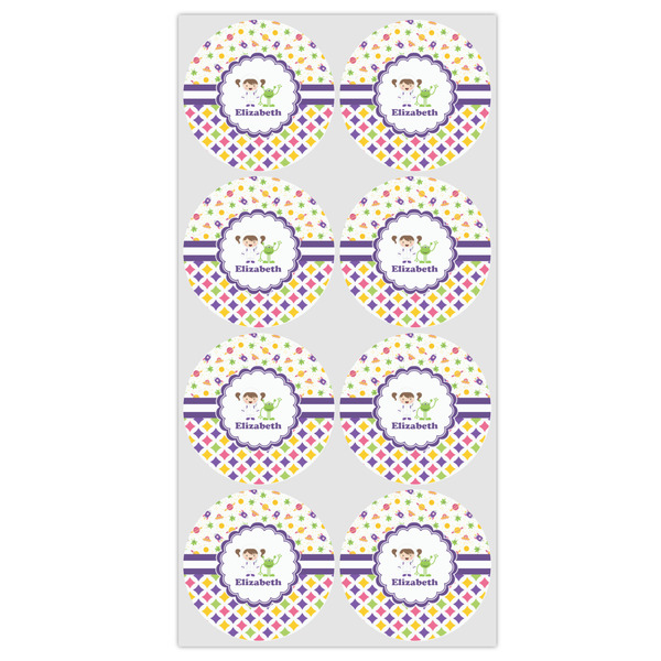 Girl's Space & Geometric Print Icing Circle - Medium - Set of 8