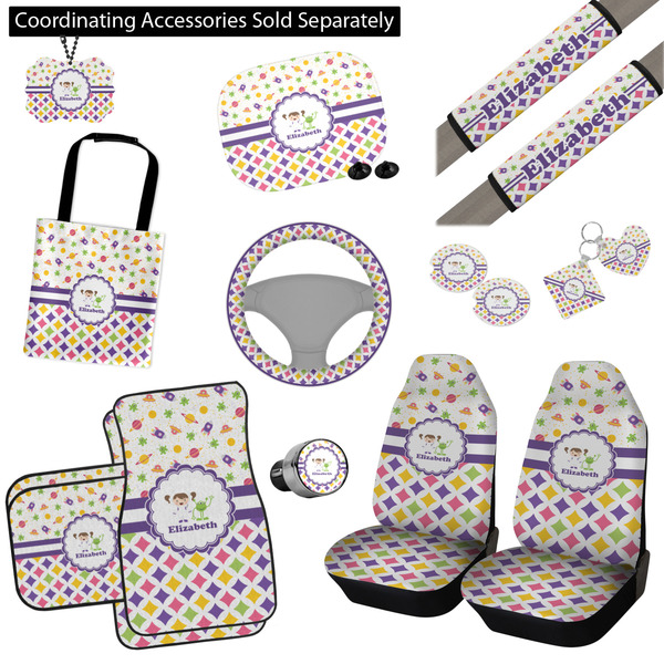 Girl's Space & Geometric Print Interior Car Accessories