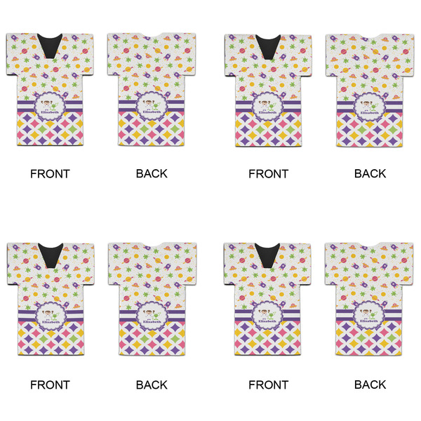 Girl's Space & Geometric Print Jersey Bottle Cooler - Set of 4 - APPROVAL