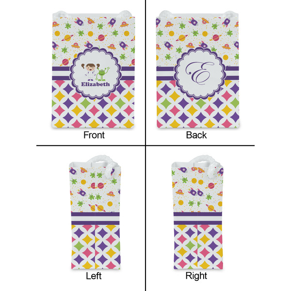 Girl's Space & Geometric Print Jewelry Gift Bag - Matte - Approval