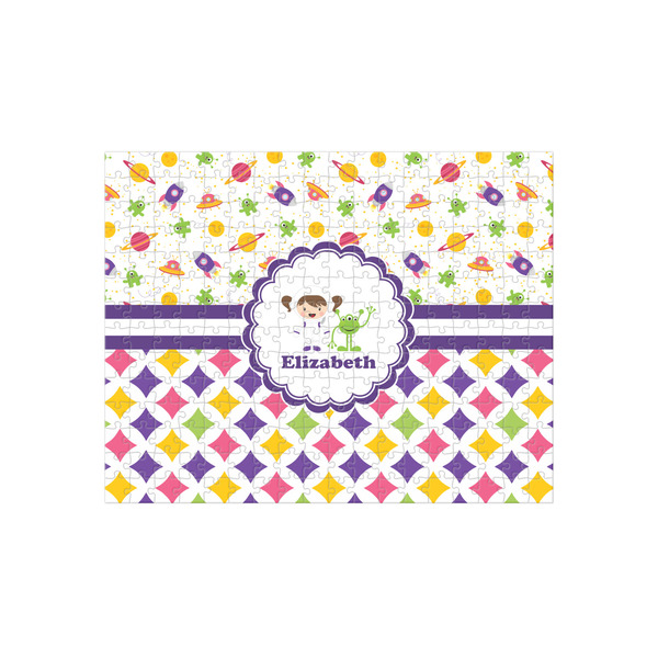 Custom Girl's Space & Geometric Print 252 pc Jigsaw Puzzle (Personalized)