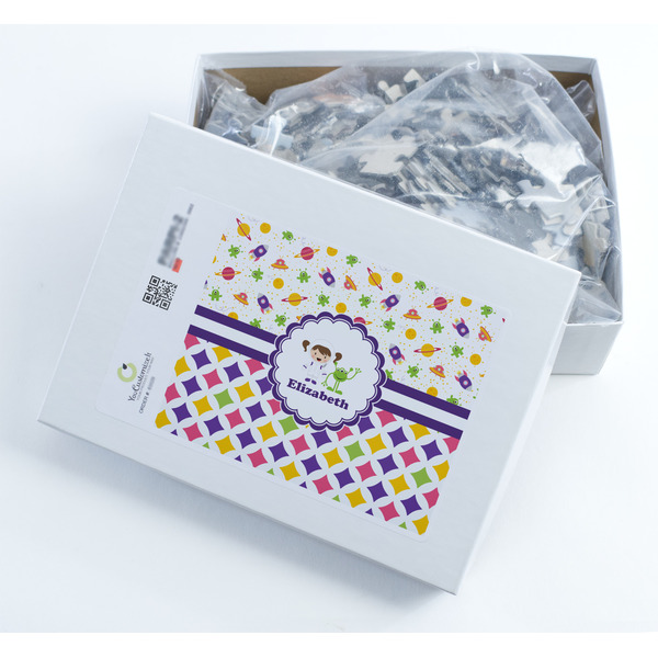 Girl's Space & Geometric Print Jigsaw Puzzle 500 Piece - Box