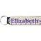 Girl's Space & Geometric Print Neoprene Keychain Fob (Personalized)