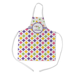 Girl's Space & Geometric Print Kid's Apron w/ Name or Text