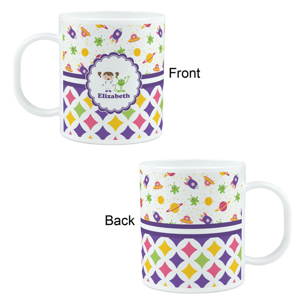 Girl's Space & Geometric Print Kid's Mug - Apvl