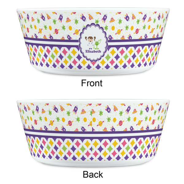 Girl's Space & Geometric Print Kids Bowls - APPROVAL